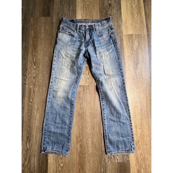 American Eagle Outfitters Other - American Eagle Slim Straight Mens 29x30 Blue Jeans Good Faded 100% Cotton Denim
